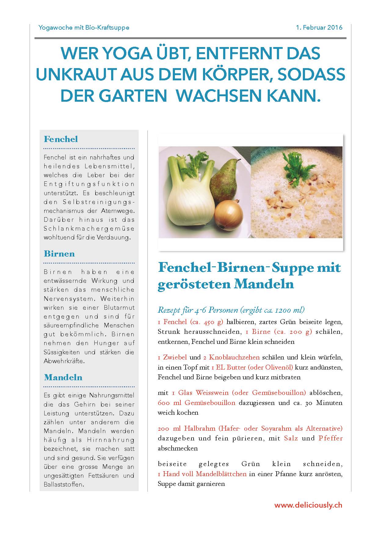 Fenchel-Birnen-Suppe